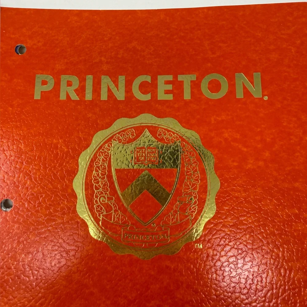 Top Flight Vintage Princeton University College Ruled Orange Spiral Notebook
